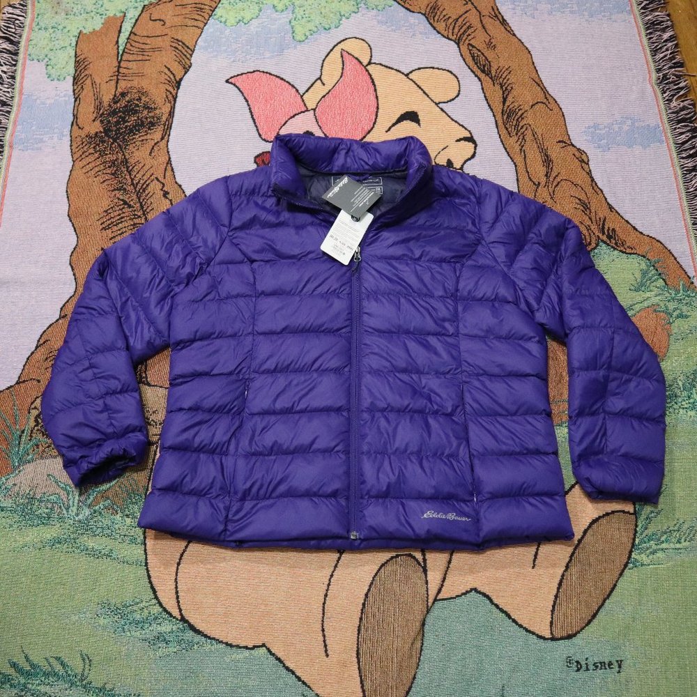 Eddie Bauer Down Jacket Women's XXL Purple 80/20 650 Fill Power Puffer NWT